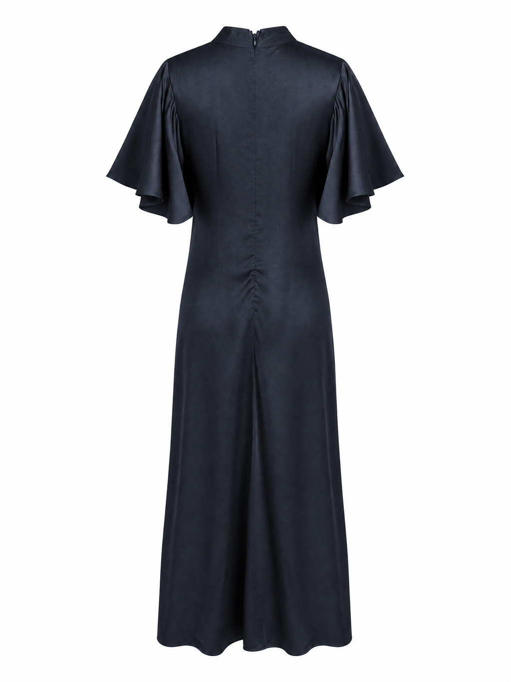 Navy Satin Dress
