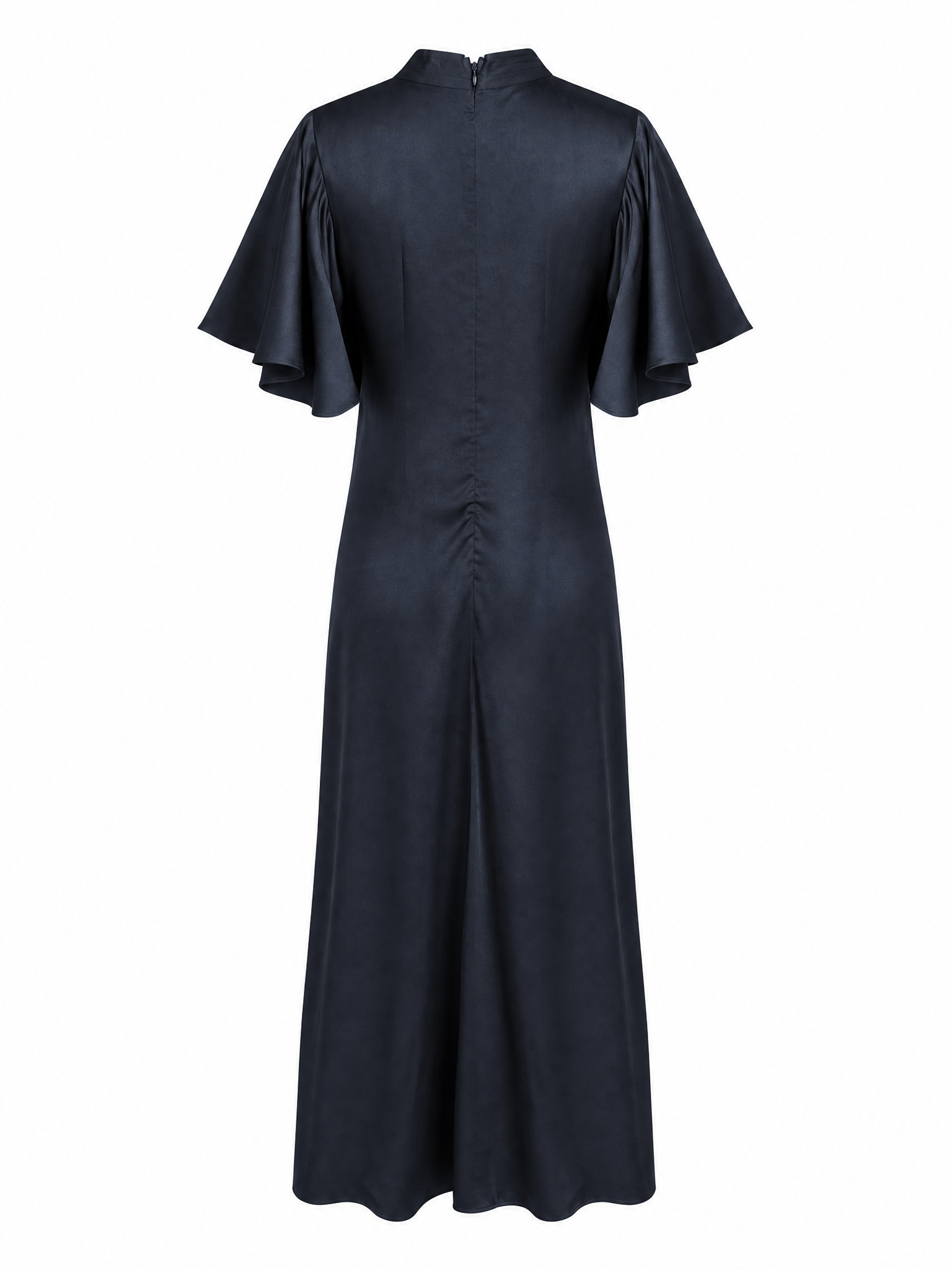 Navy Satin Dress