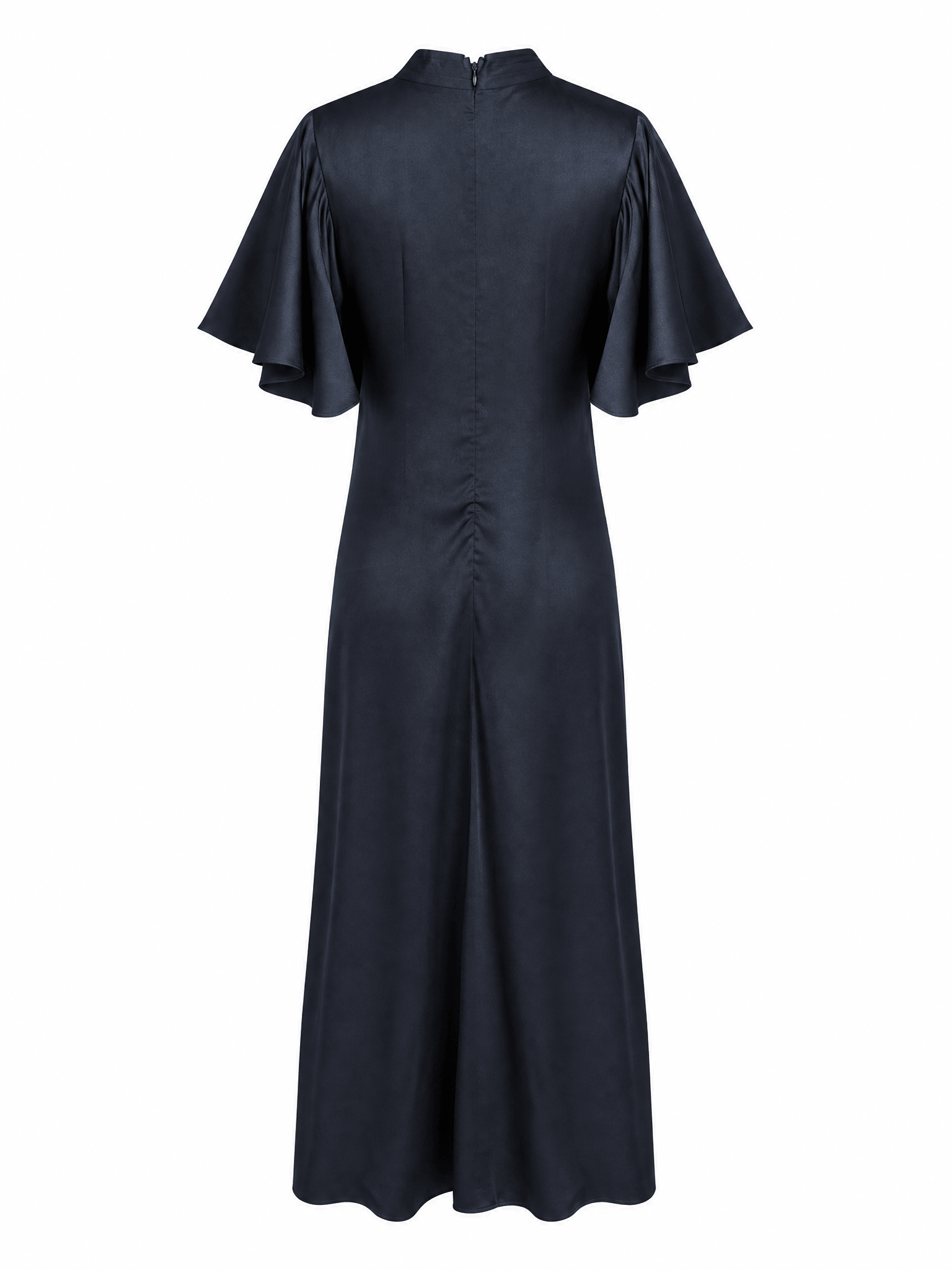 Navy Satin Dress