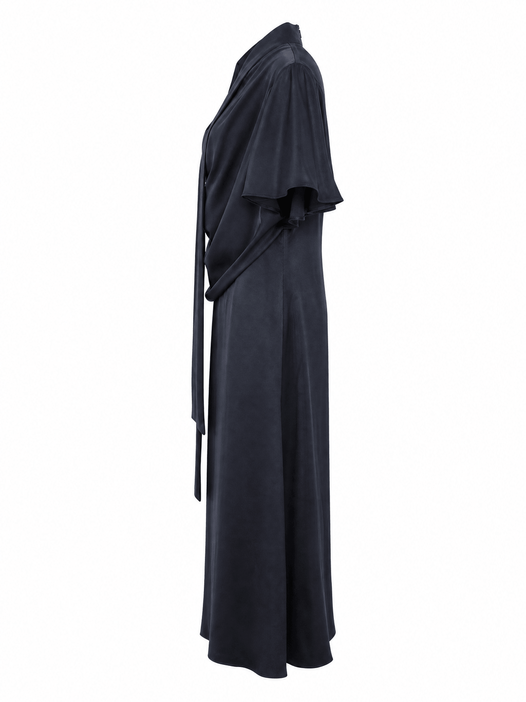 Navy Satin Dress