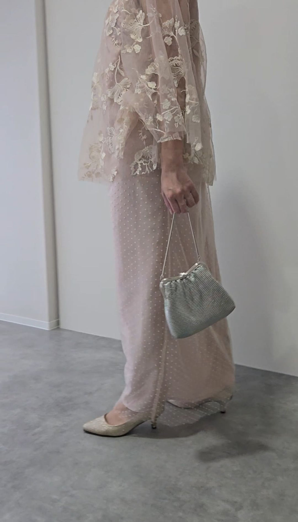 Pink Lace Cape Dress