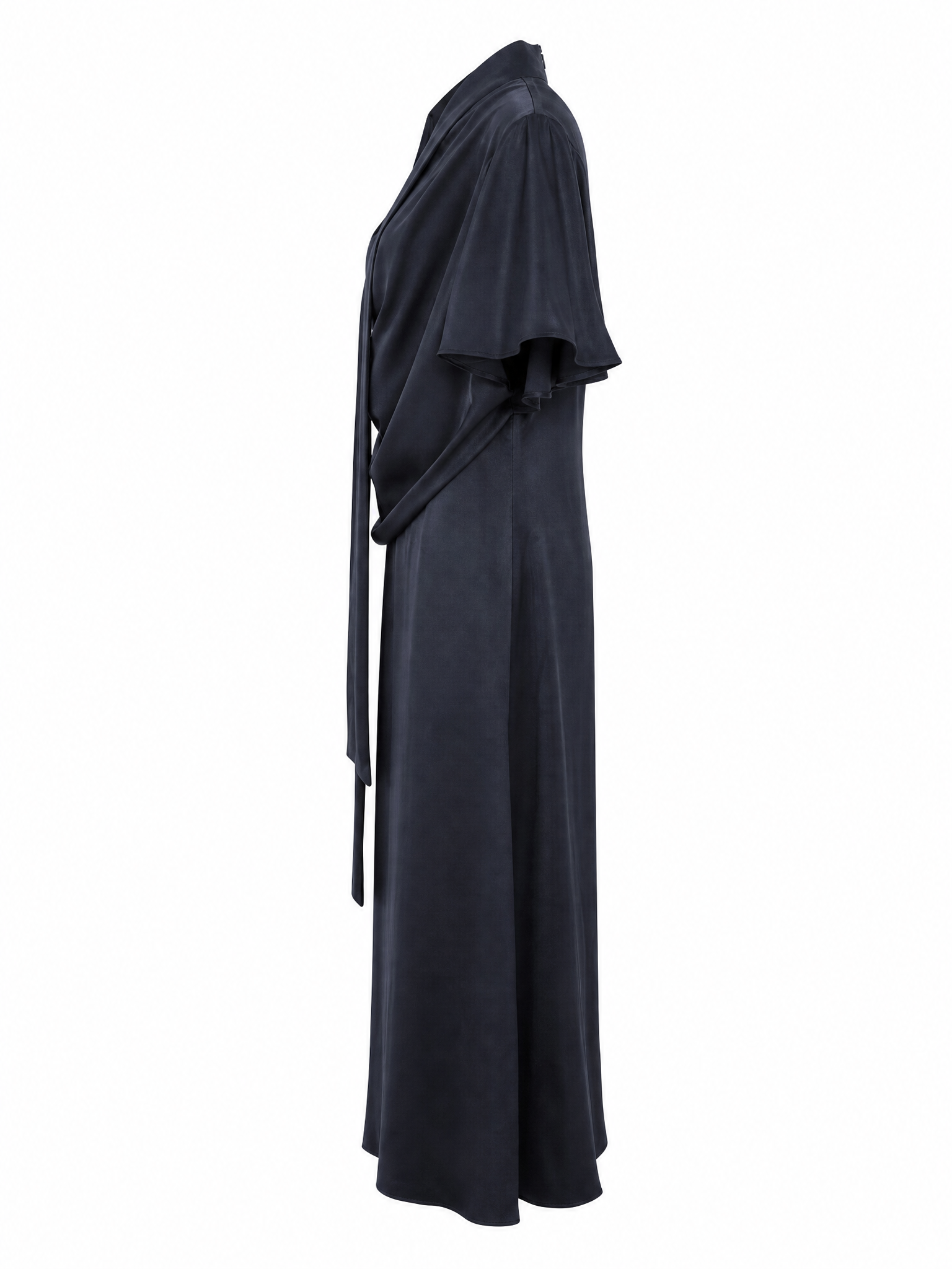 Navy Satin Dress